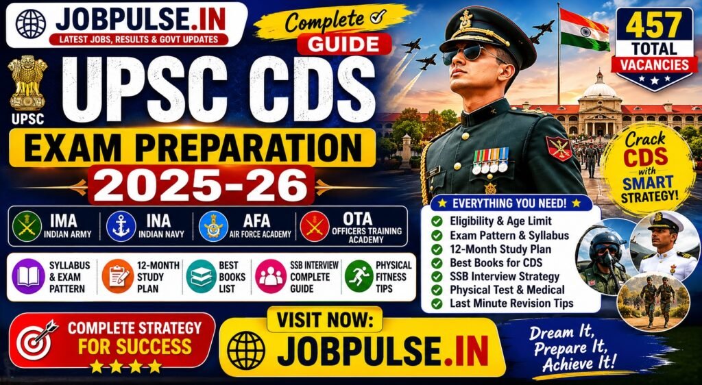 UPSC CDS Exam Preparation Guide 2025-26