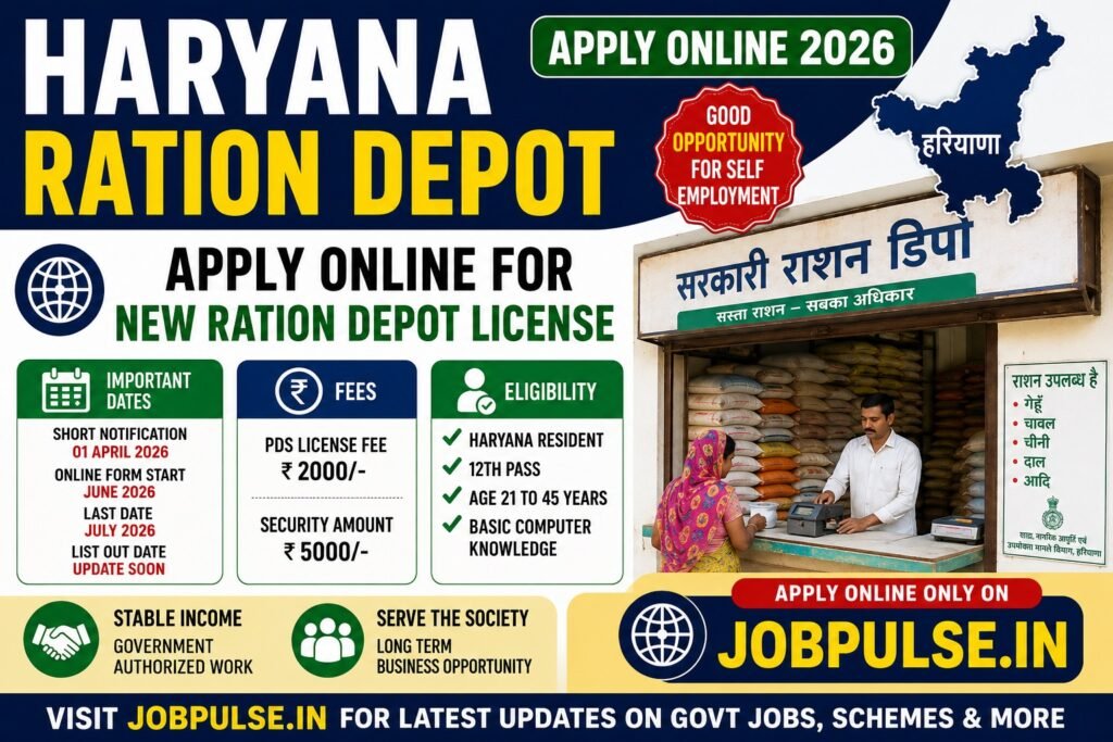 Haryana Ration Depot Apply Online 2026