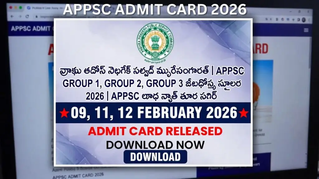 APPSC Admit Card 2026