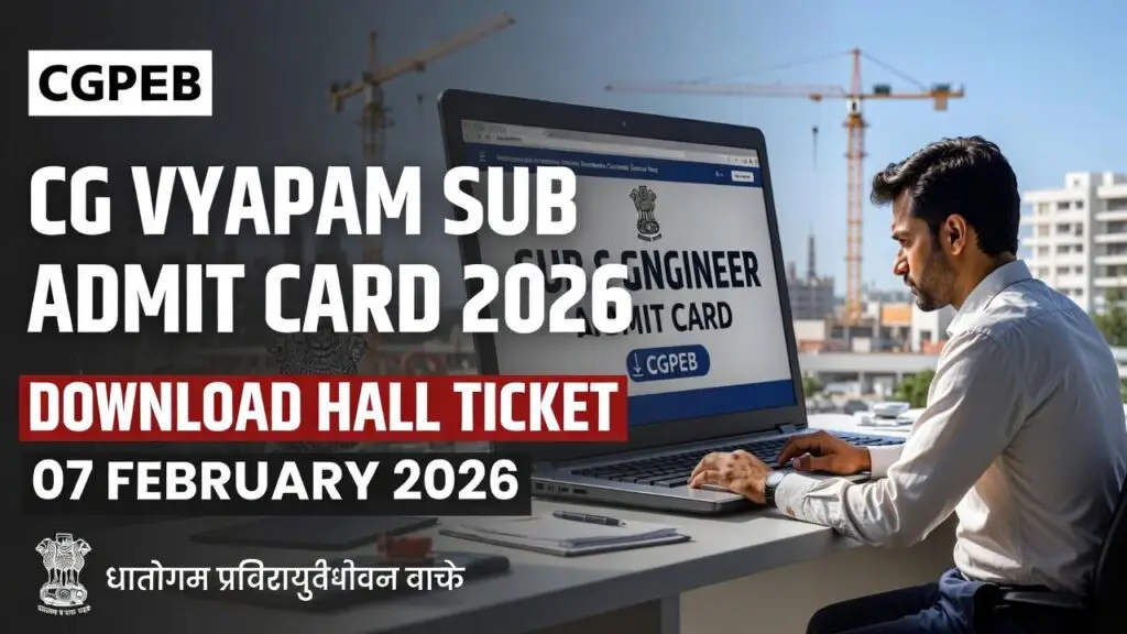 CG Vyapam Sub Engineer Admit Card 2026
