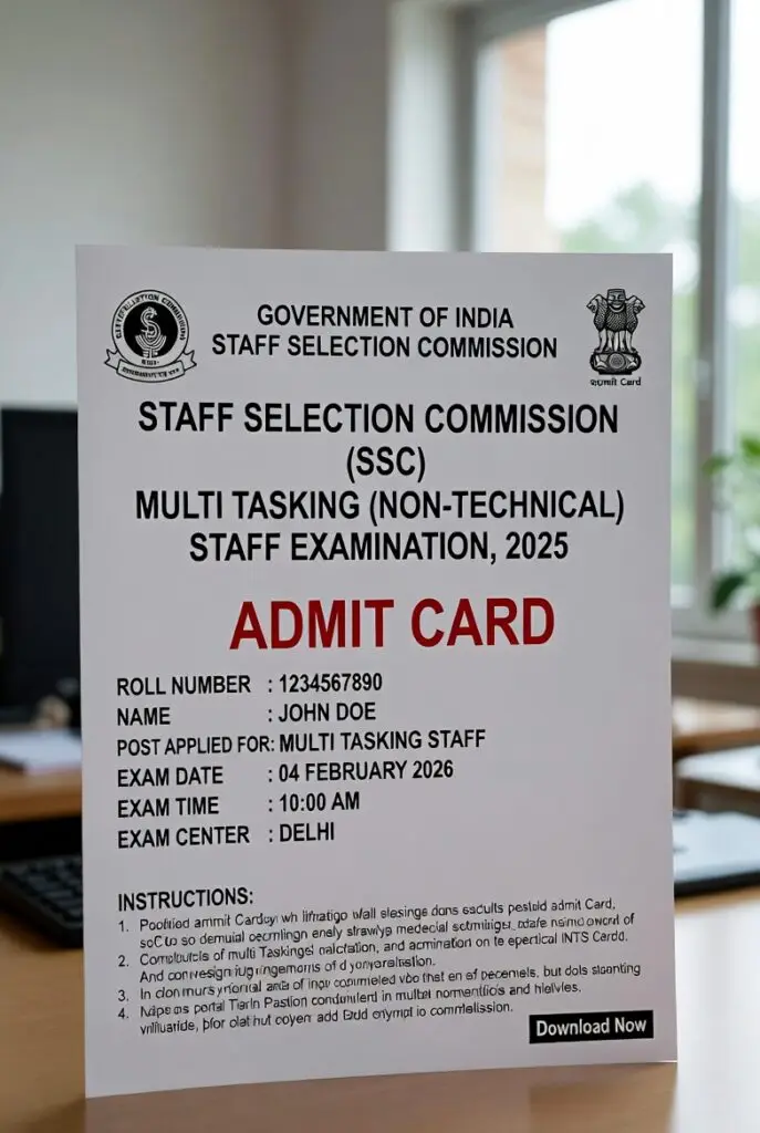 SSC MTS Admit Card 2026