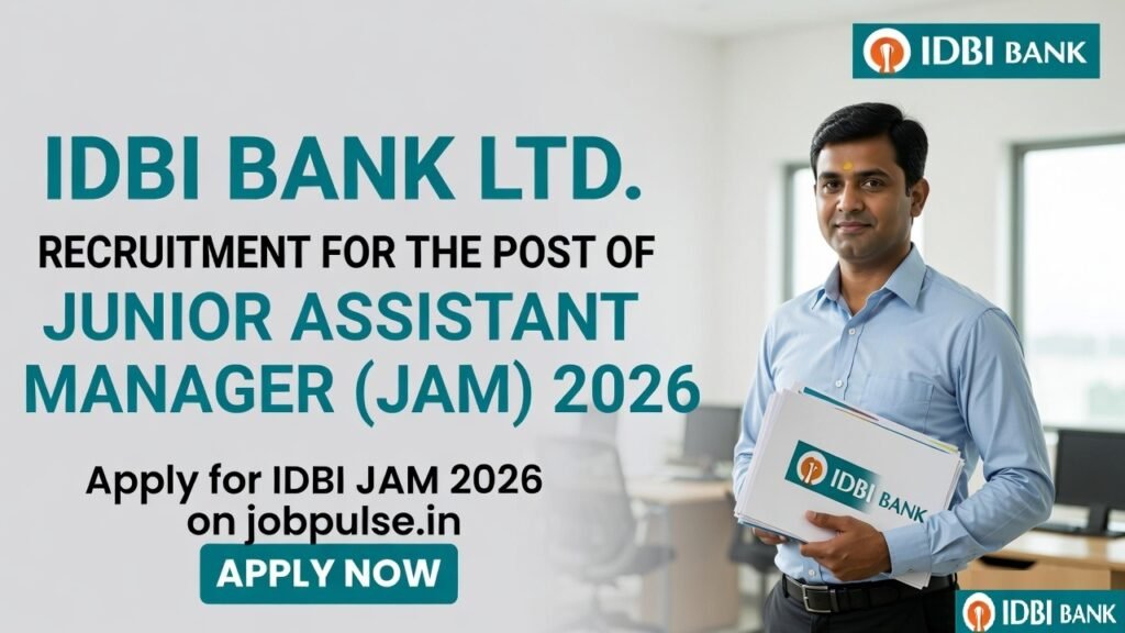 IDBI Bank JAM Recruitment 2026