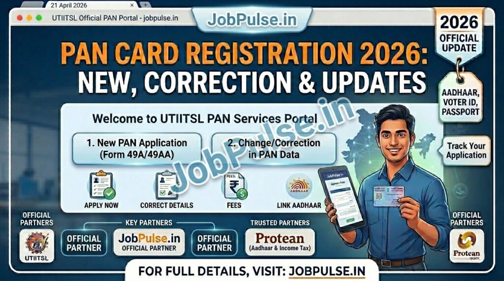 PAN Card Registration, Correction & Other Services 2026