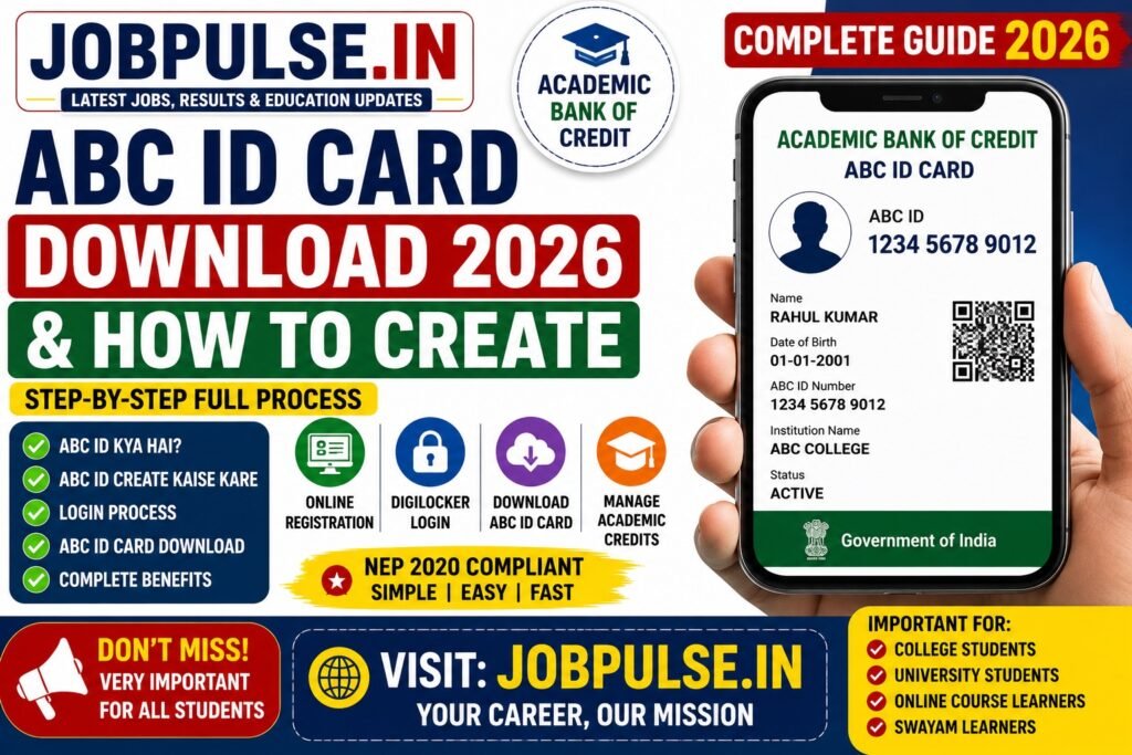ABC ID Card Download 2026 & ABC ID Create Kaise Kare
