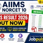 AIIMS NORCET 10 Mains Result 2026
