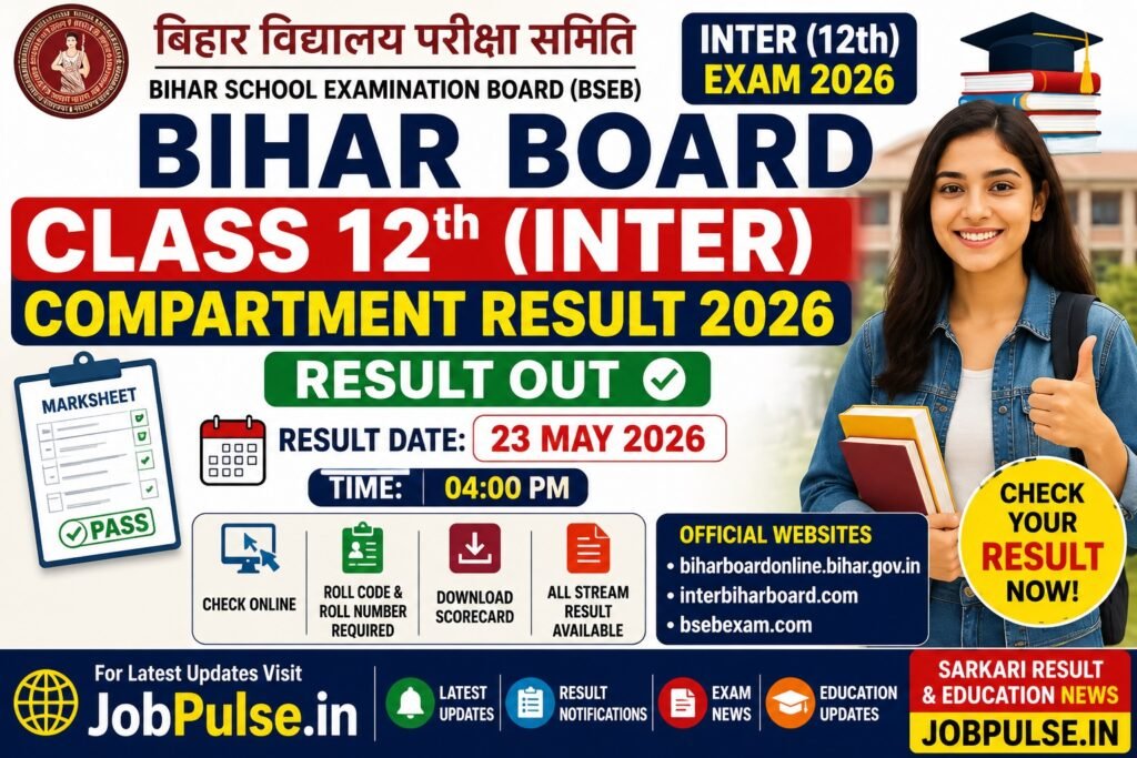 Bihar Board Class 12th Compartment Result 2026