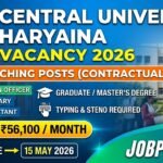 CUH Recruitment 2026: Central University of Haryana Non-Teaching Vacancy