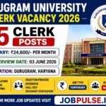 Gurugram University Clerk Vacancy 2026