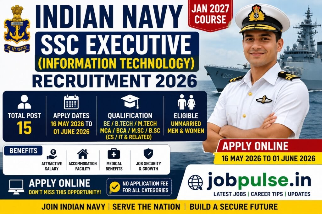 Indian Navy SSC Executive Recruitment 2026 