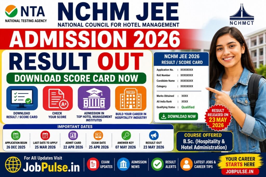 NTA NCHM JEE Admission 2026 Result