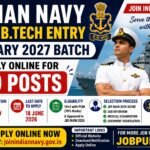 Navy 10+2 B.Tech Entry January 2027 Batch