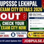 UPSSSC Lekhpal Exam City Details 2026