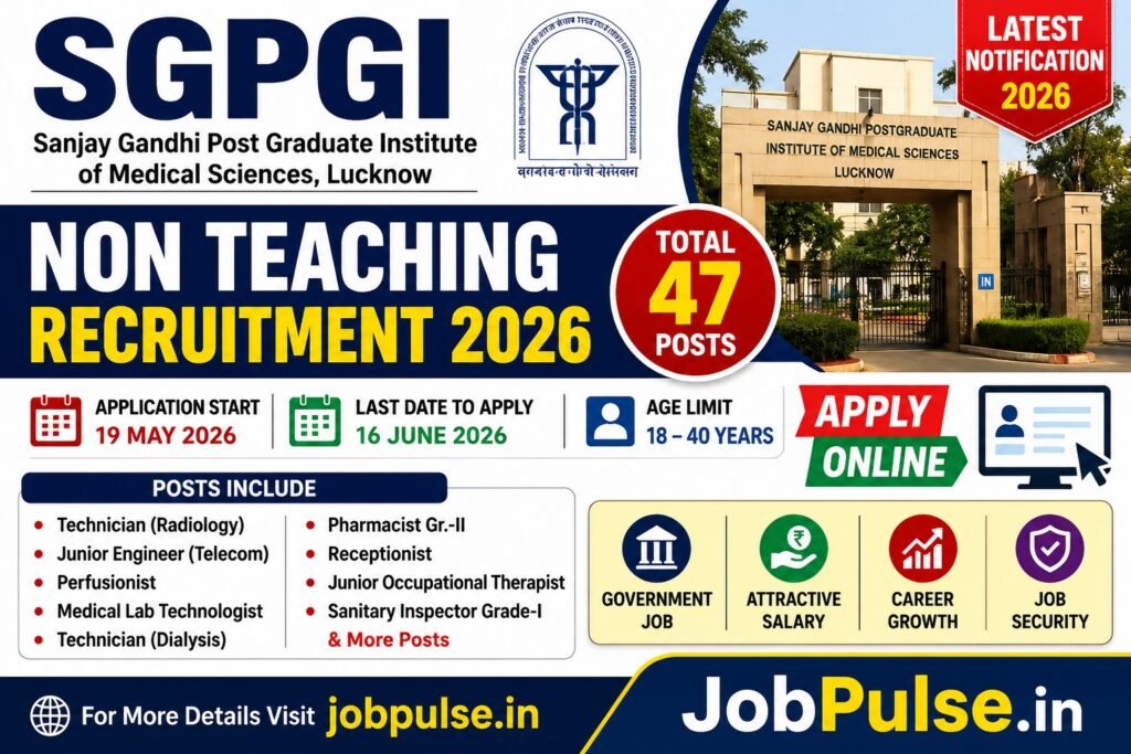 SGPGI Non Teaching Recruitment 2026