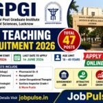 SGPGI Non Teaching Recruitment 2026