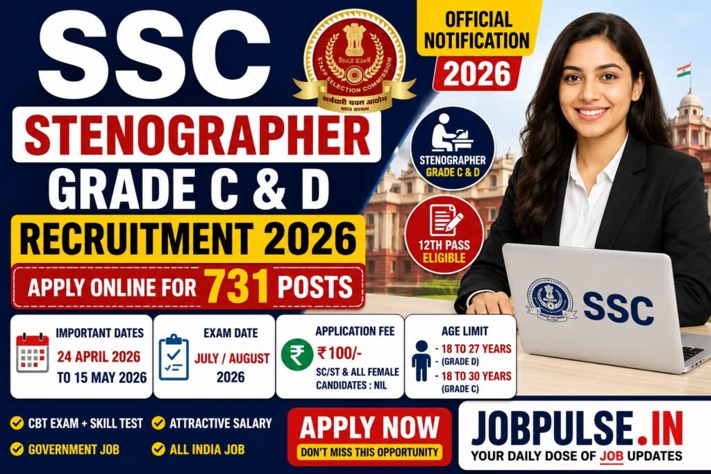 SSC Stenographer Grade C and D Recruitment 2026